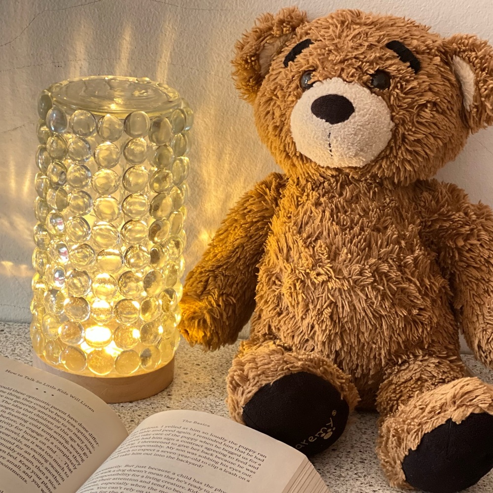 Desk lamp - Handmade Crystal Bubble Glass Lamp – Warm Ambient Light